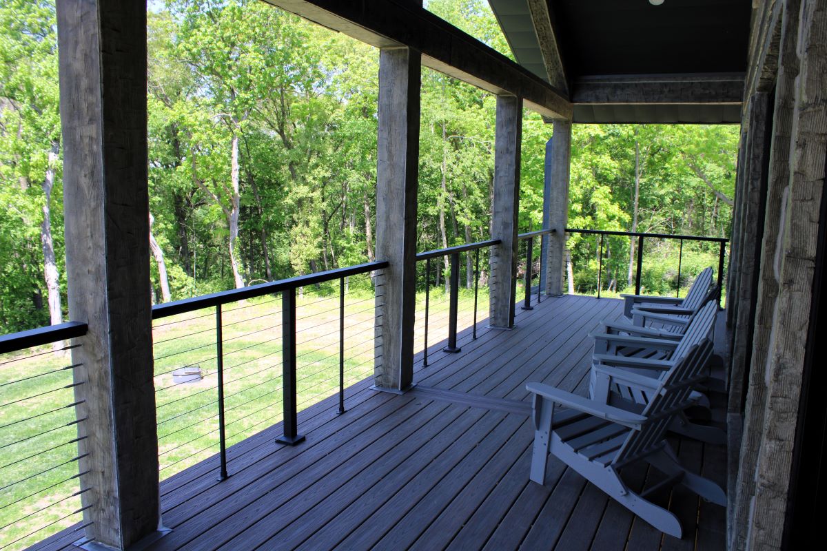 View from the upstairs deck looking out over Lake Red Rock