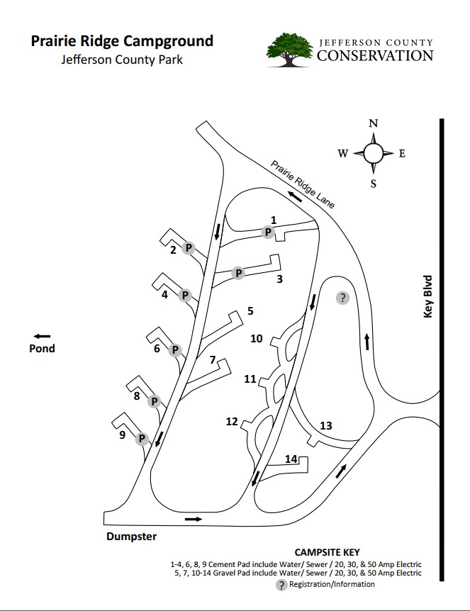 Prairie Ridge Campground Map