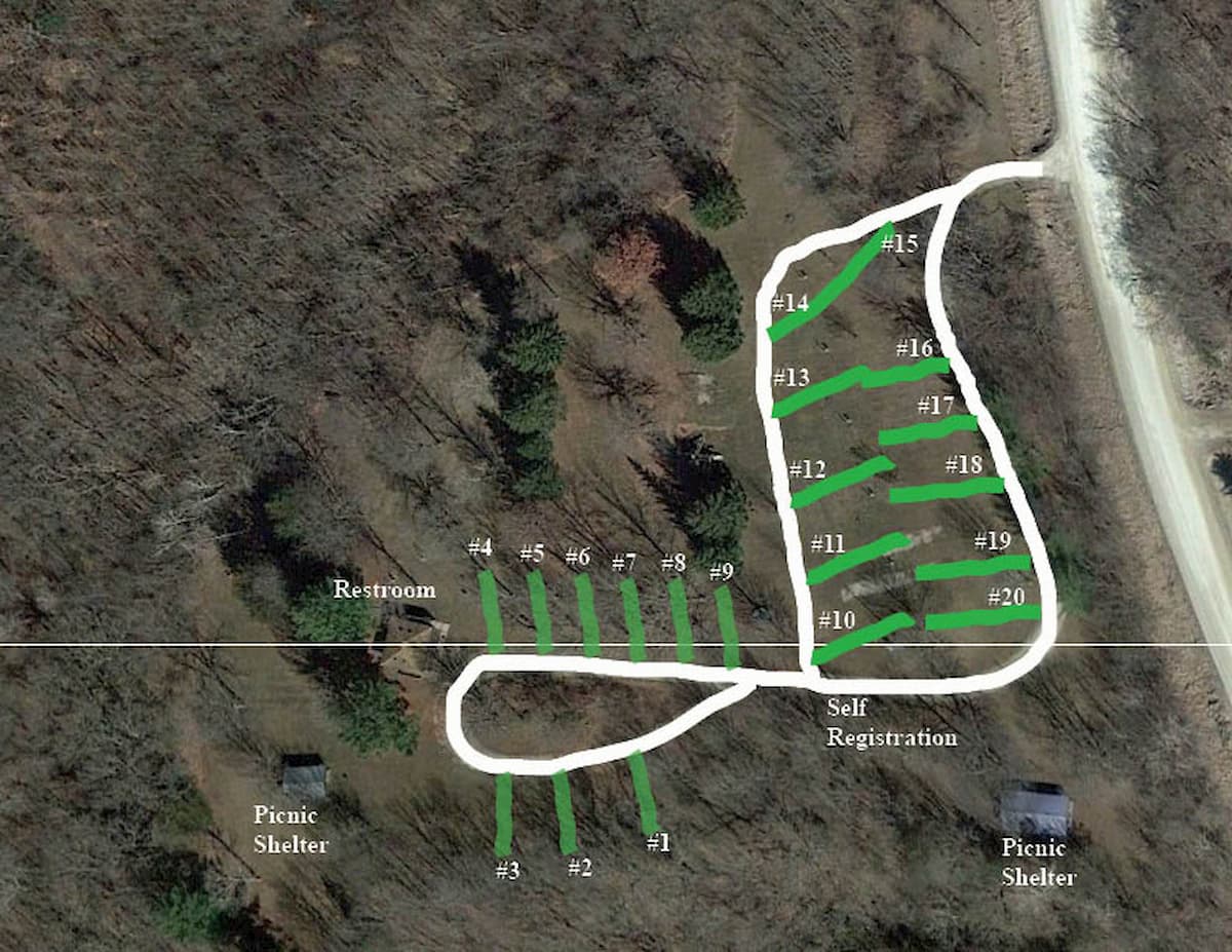 Site map for Ackley Creek 