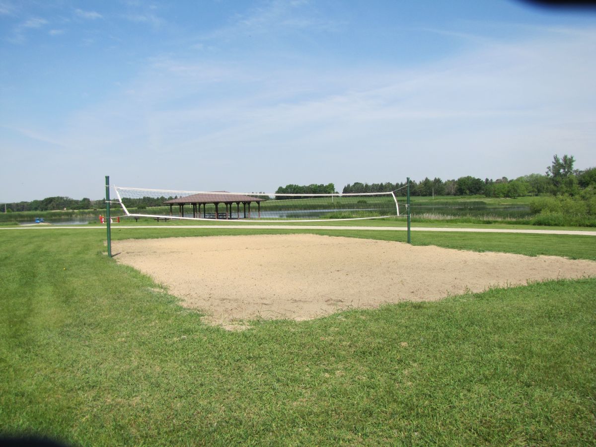 Sand volleyball court
