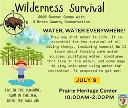 Water, Water Everywhere!- Thursday      Wilderness Survival Summer Camp