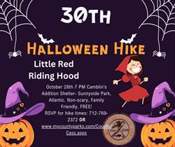 Little Red Riding Hood Halloween Hike- 7:30 PM HIKE TIME