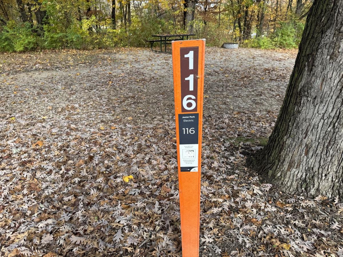 Jester Park site 116 marker