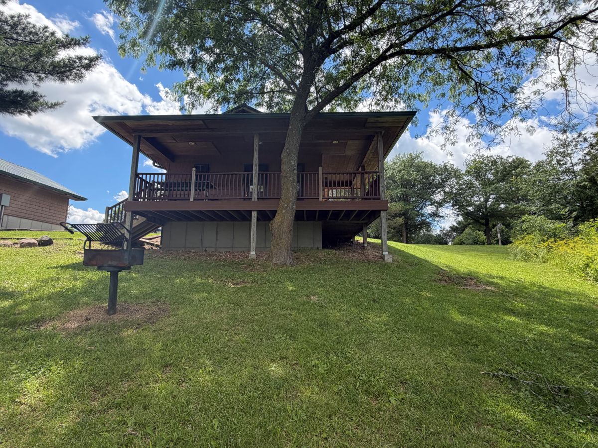 Timberview cabin lower view outside