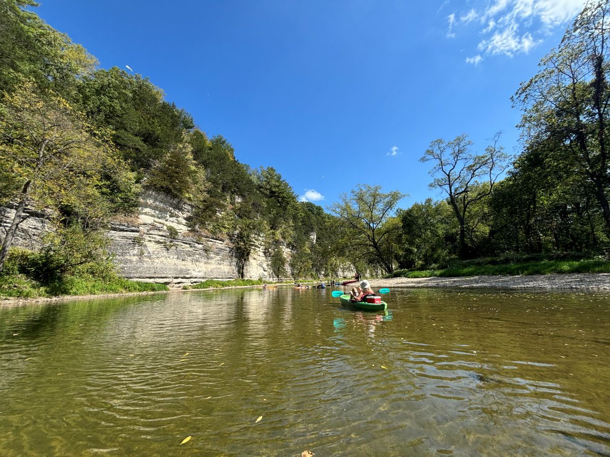 Kayaking by the Bluffton Bluffs