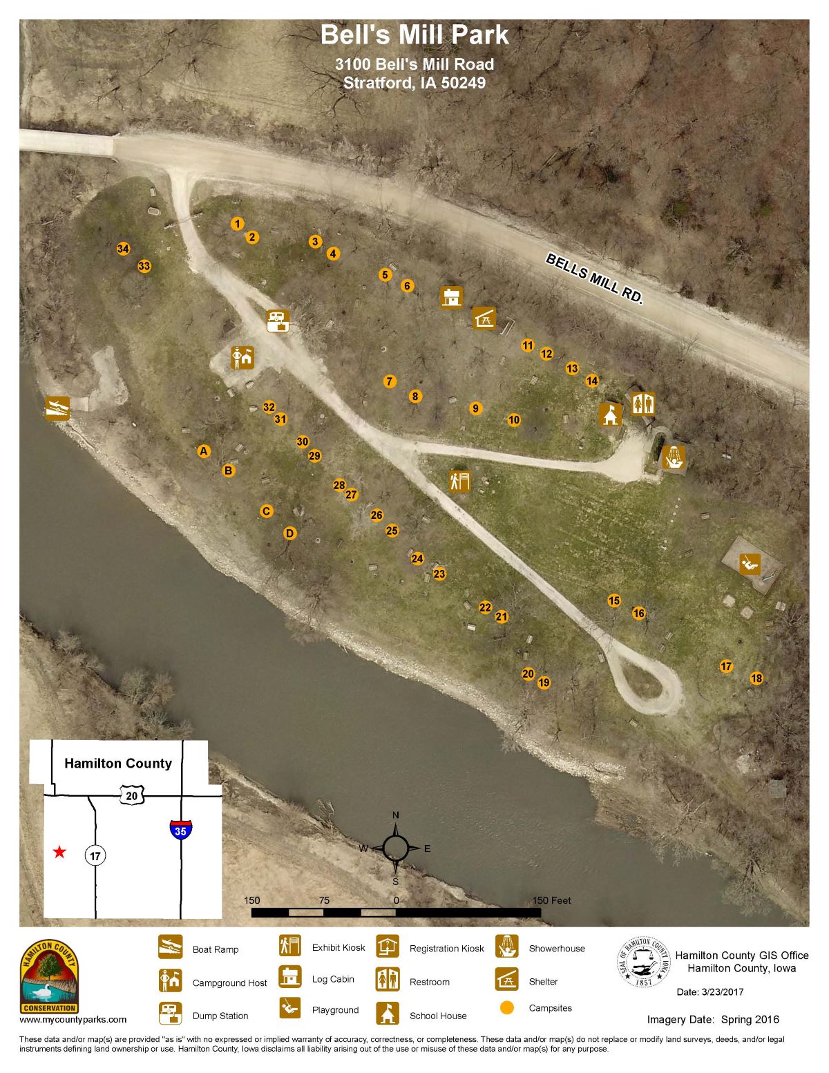 Bell's Mill Park Campground Map