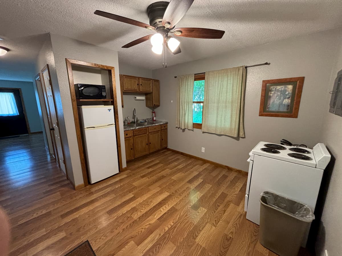 Kitchen area in Darling Cabin