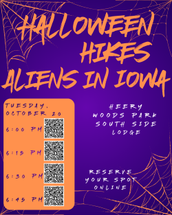 Halloween Hikes - Aliens in Iowa 6:45 PM Hike
