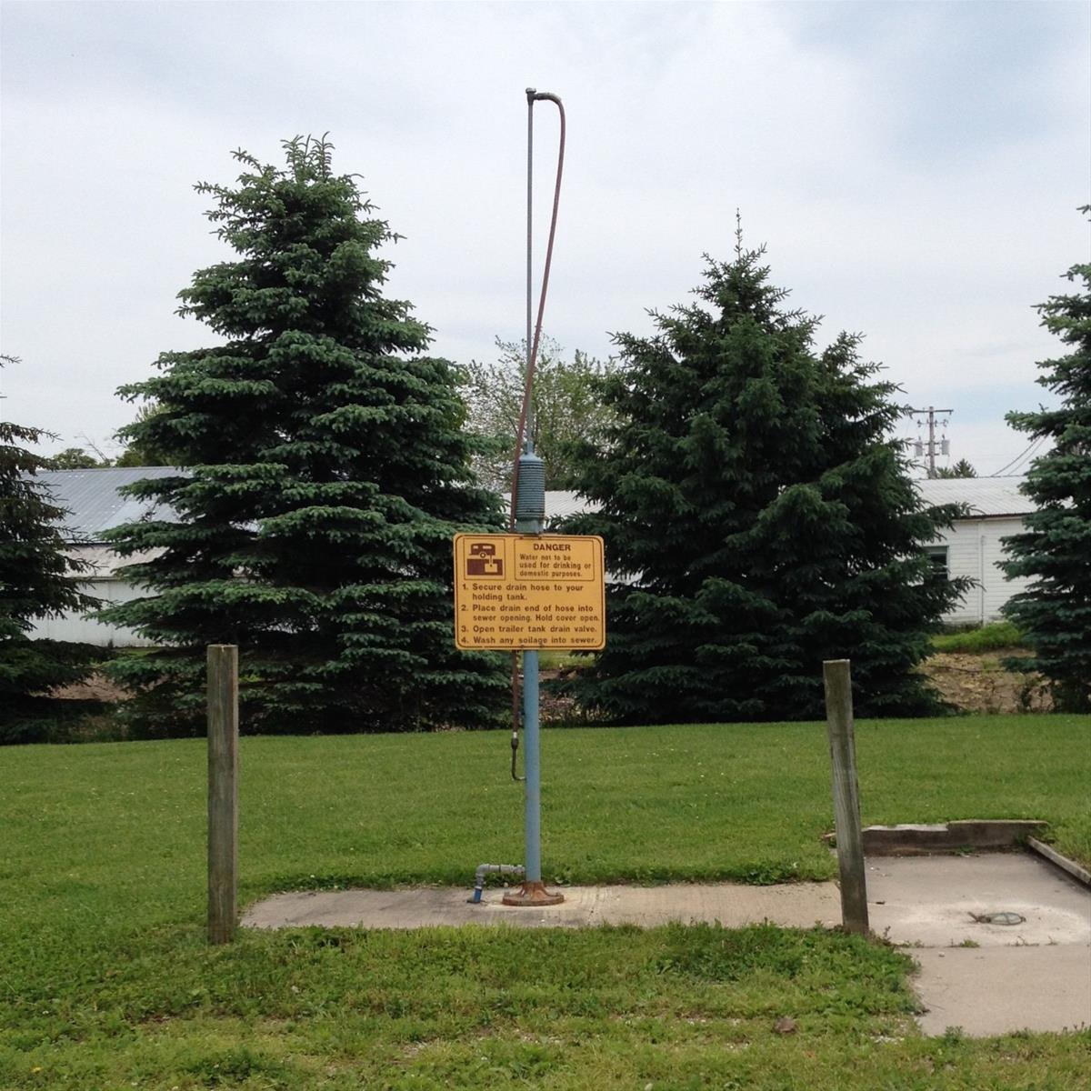 Camper/RV waste disposal site