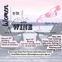 Women by the Lake with Wine "Fish Cooking"