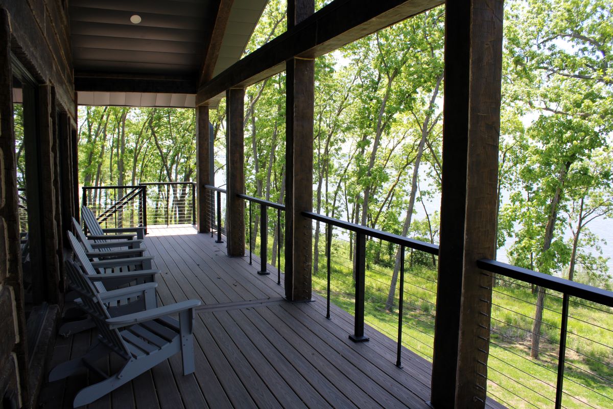 View from the upstairs deck looking out over Lake Red Rock