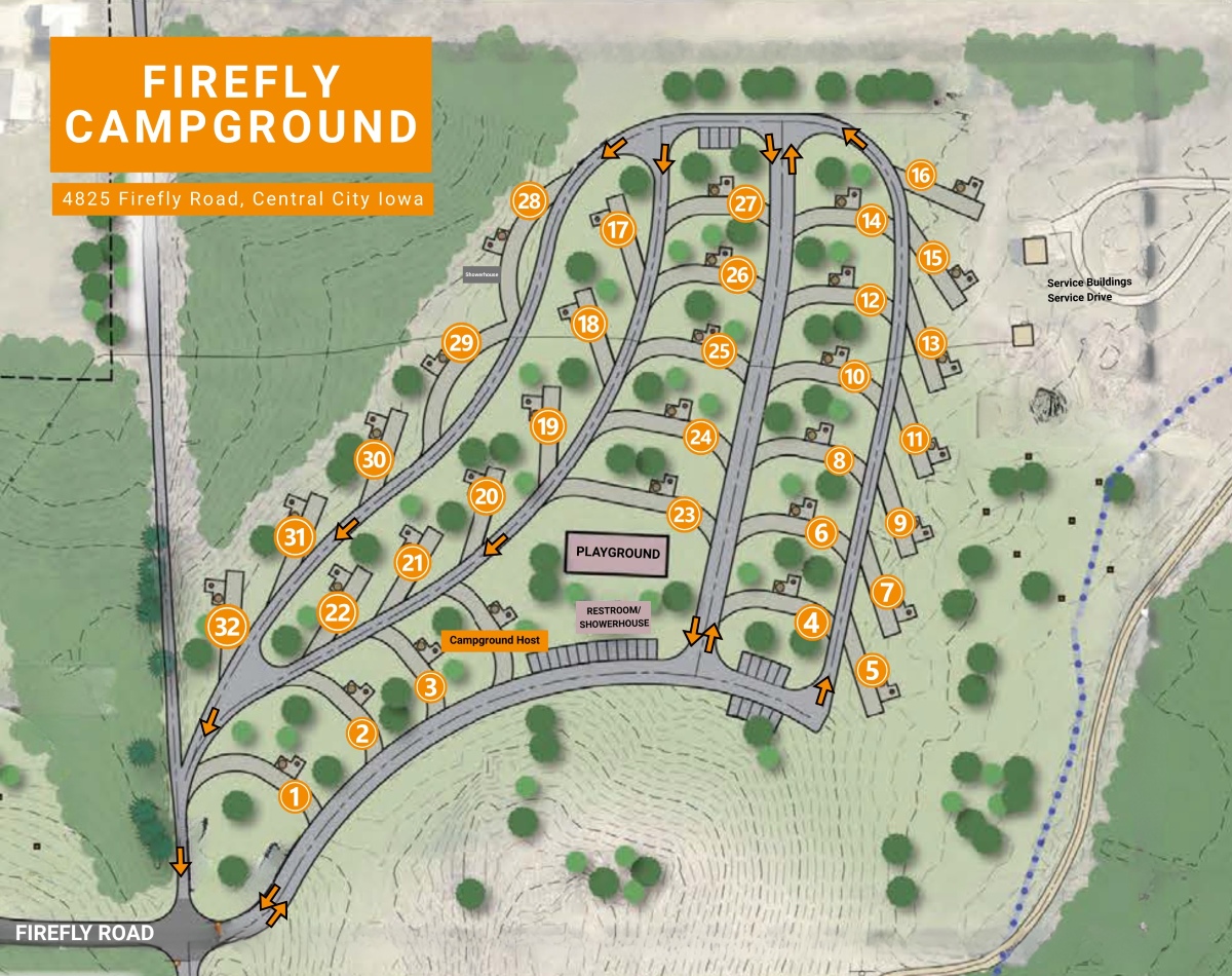 Firefly Campground Map