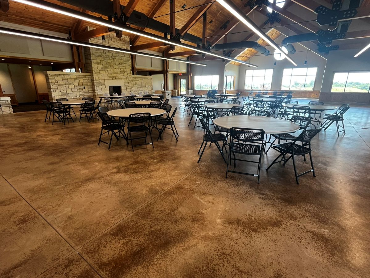 Lodge interior with chairs