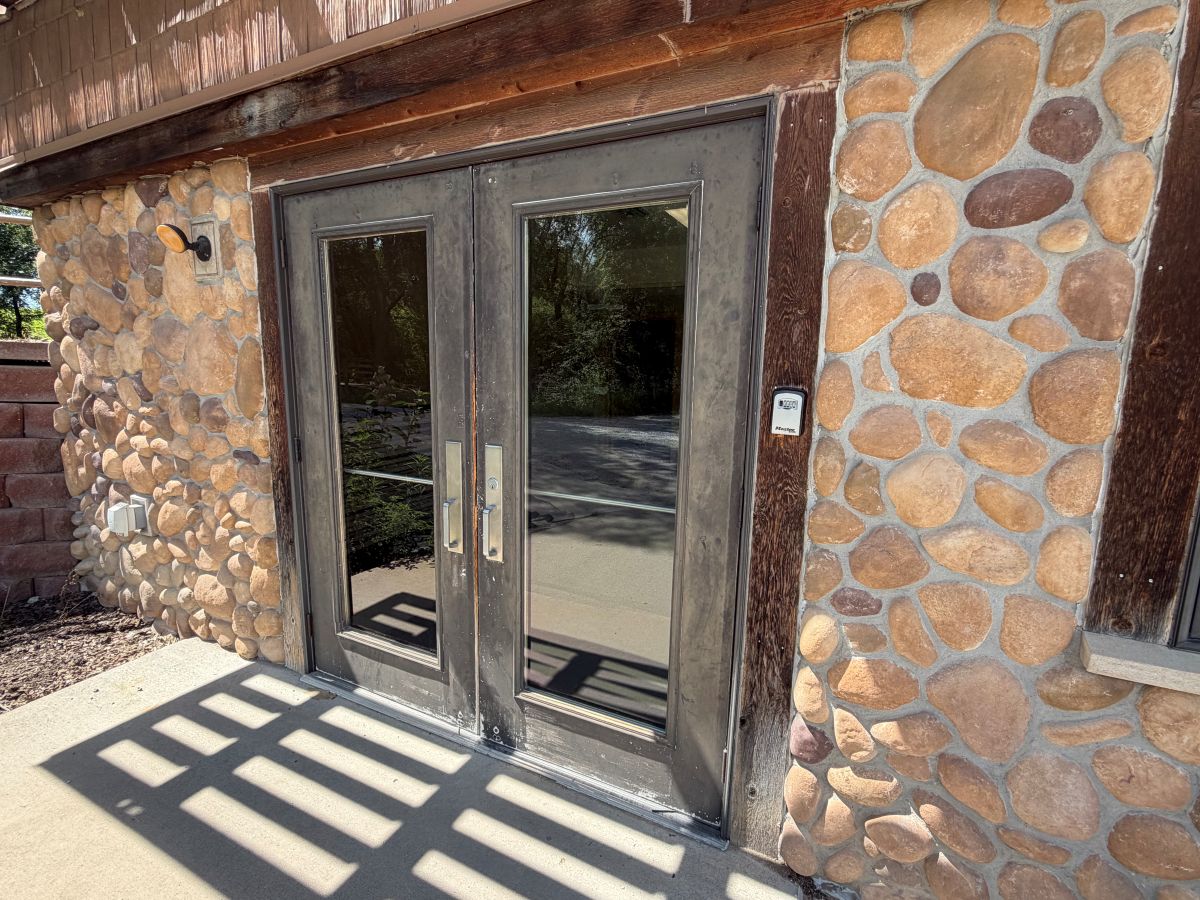 Lake Iowa Nature Center Outside door