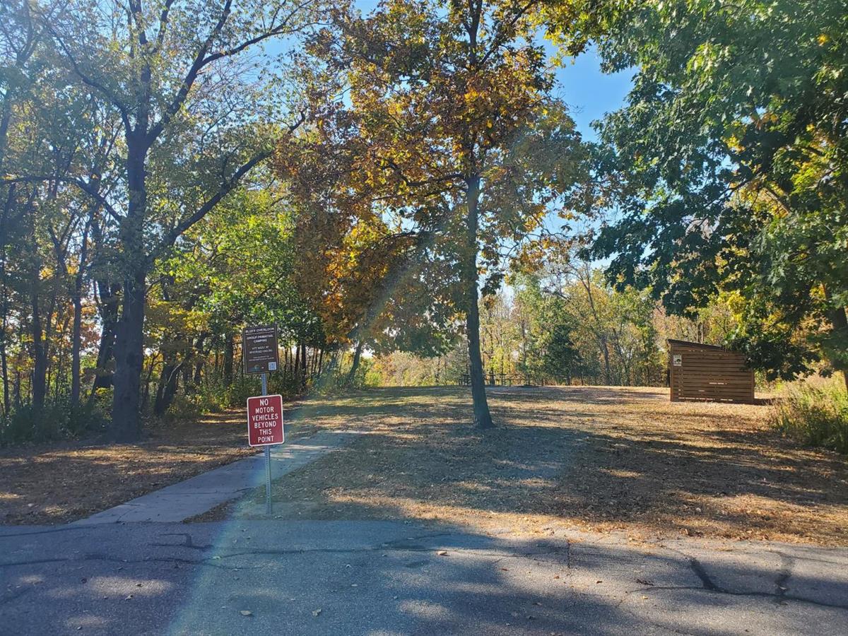 Yellow Banks Bluff Overlook Group Campsite in fall