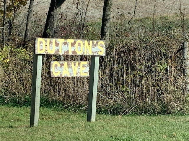 Dutton's Cave Sign