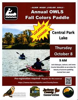 O.W.L.S. Fall Colors Paddle LOCATION CHANGE TO CENTRAL PARK LAKE