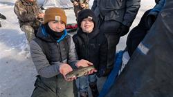 Trout release at Scharnberg Park