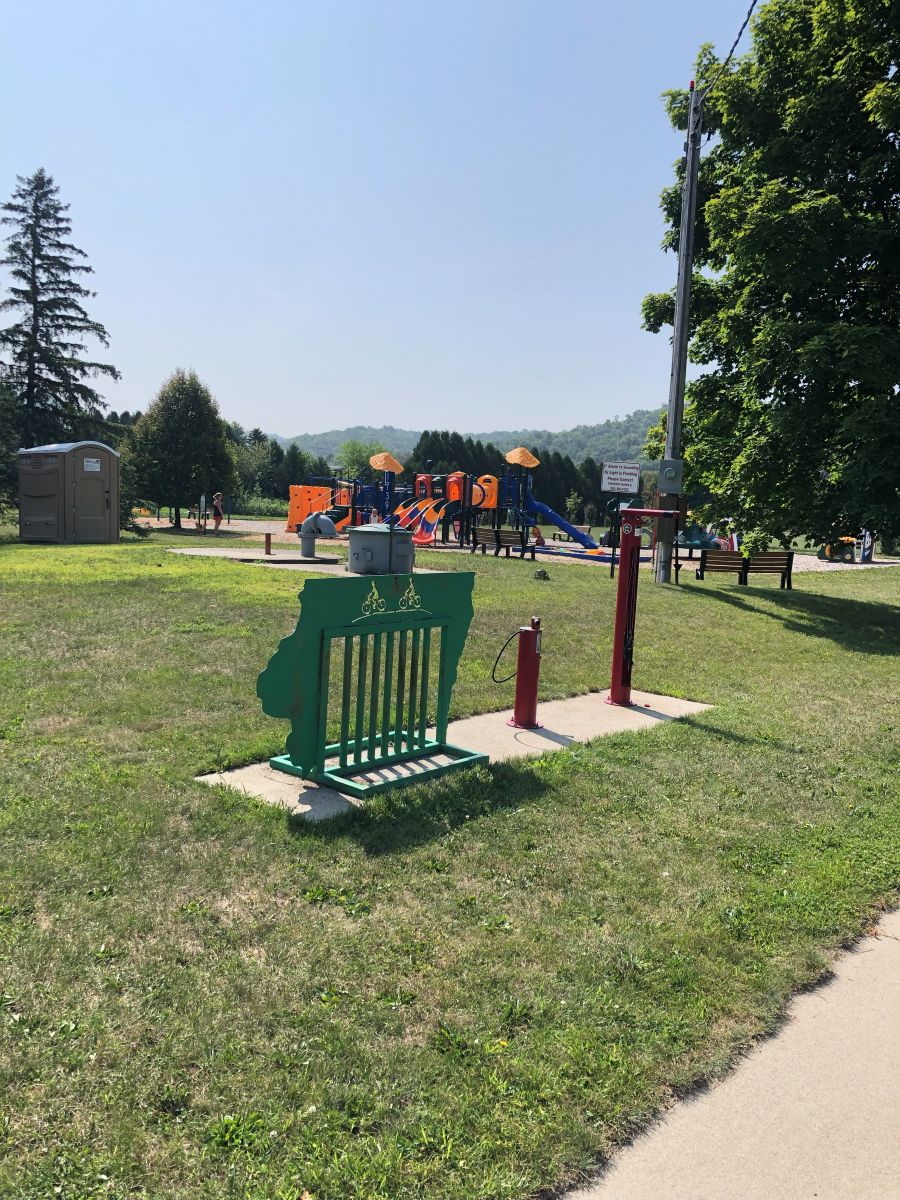 Bike rack along Freeport Trail