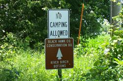 Park entrance off of Triborn Road