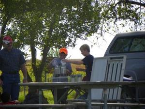 Doing an experiment while learning about different soil types.