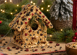 Birdseed Gingerbread Houses