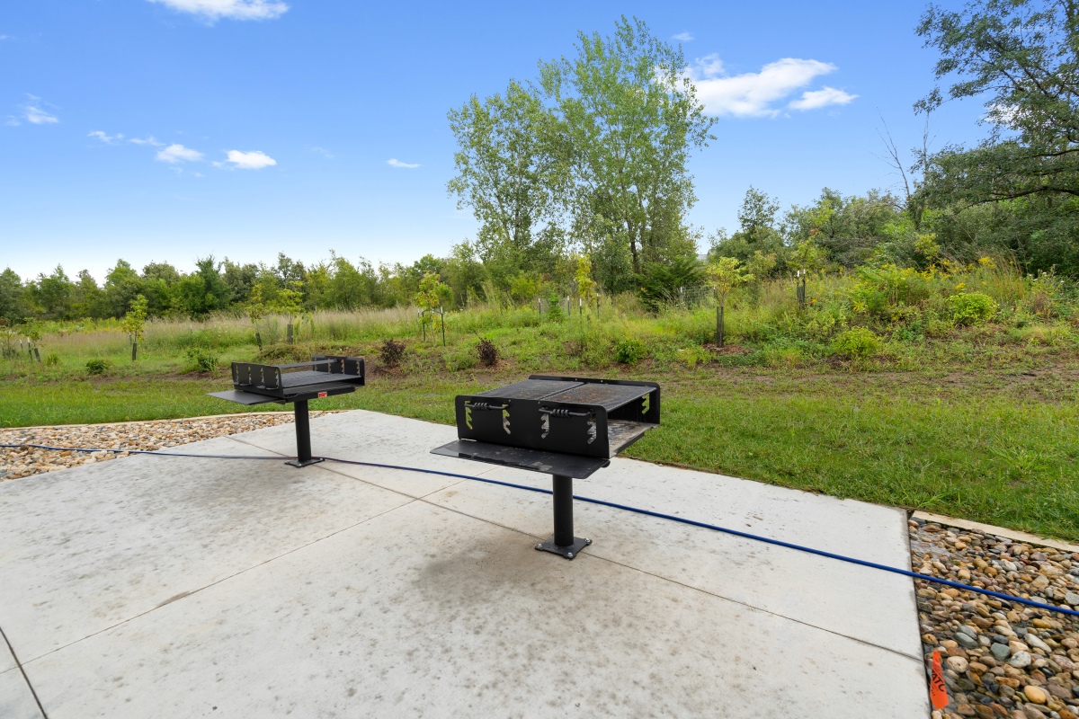 Grills located near caterers entrance