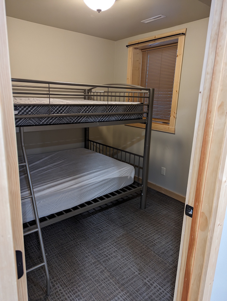 Basement Bedroom- Bunk Room- full and full