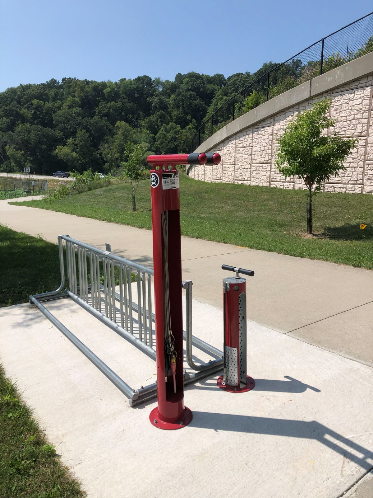 Bike Fix-it Station along Trout Run Trail
