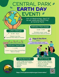 Central Park EARTH DAY Event - Activities All Day - Pick and Choose!
