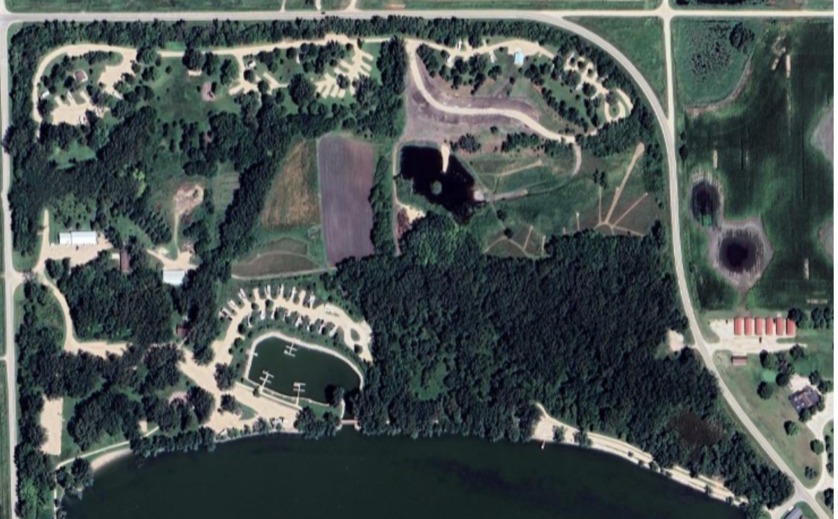 Google Earth View of Campground and Park