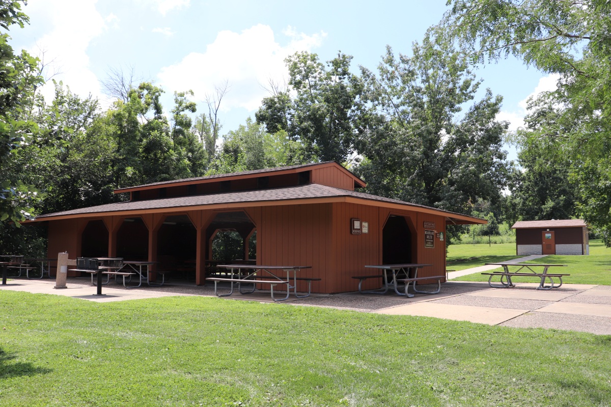 Meadowlark Shelter and restroom