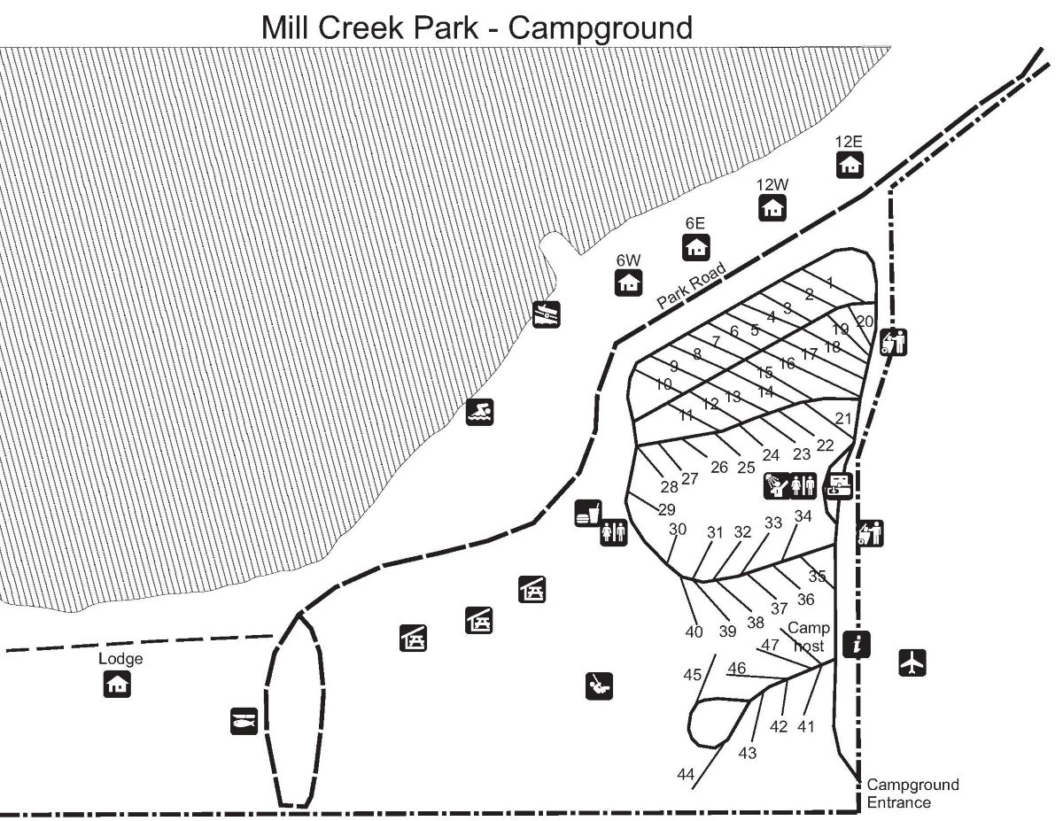 Mill Creek Campground Map