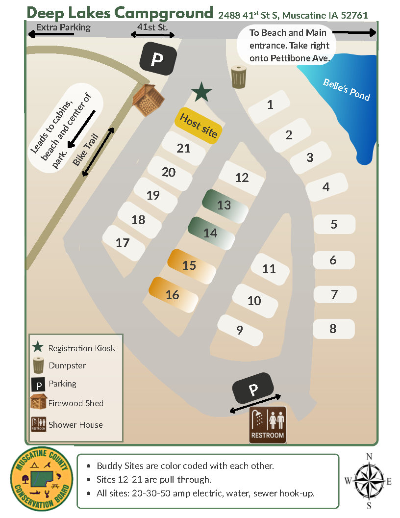 Deep Lakes Campground Map