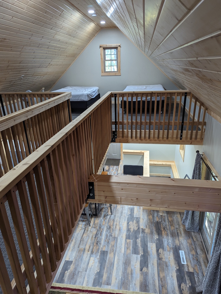 West loft looking down from east side