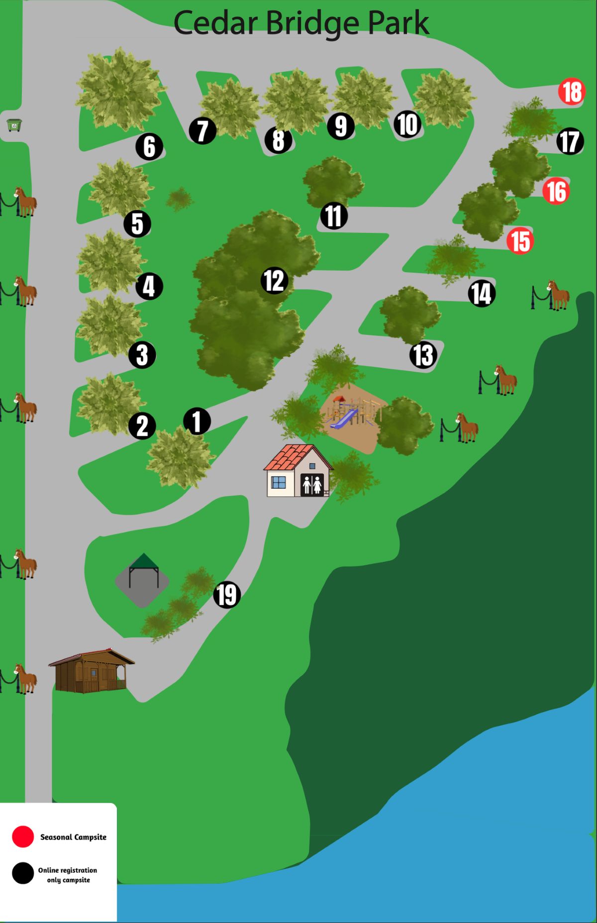 Cedar Bridge Park - Campsite #17