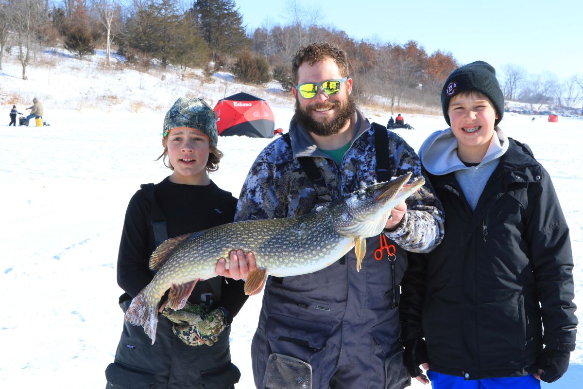 Record northern pike at Lake Meyer Ice Fishing Derby
