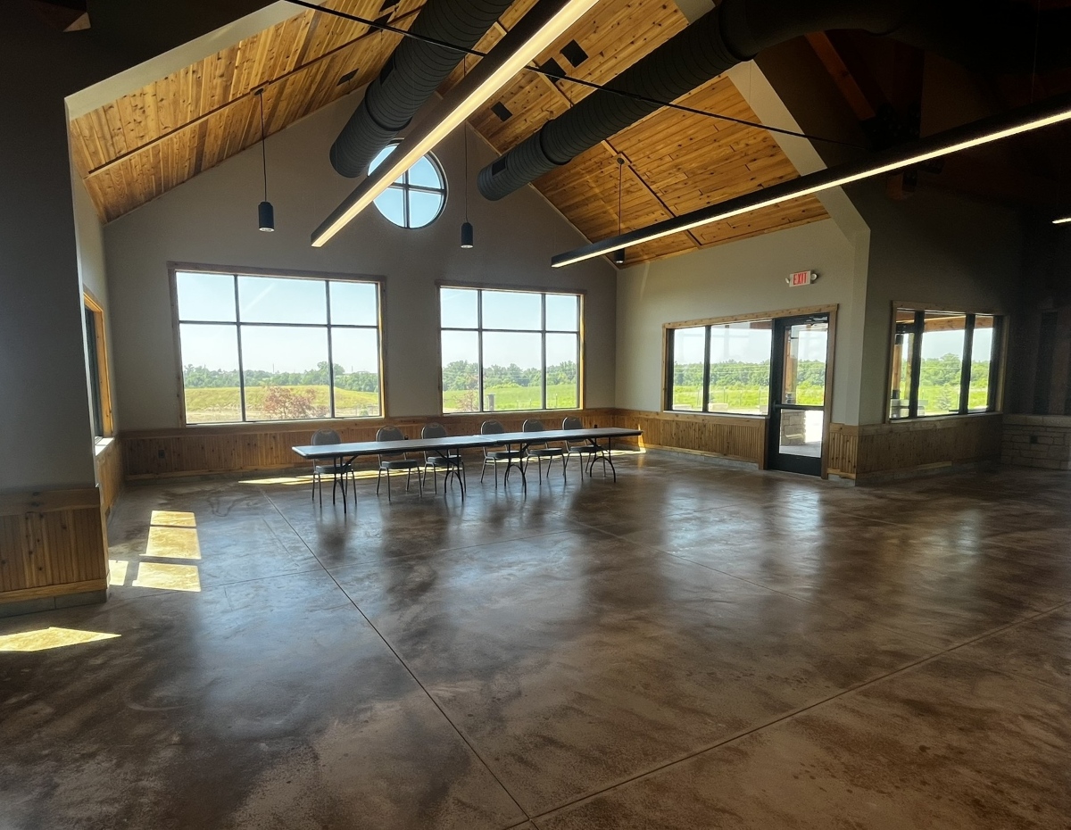 Interior looking west