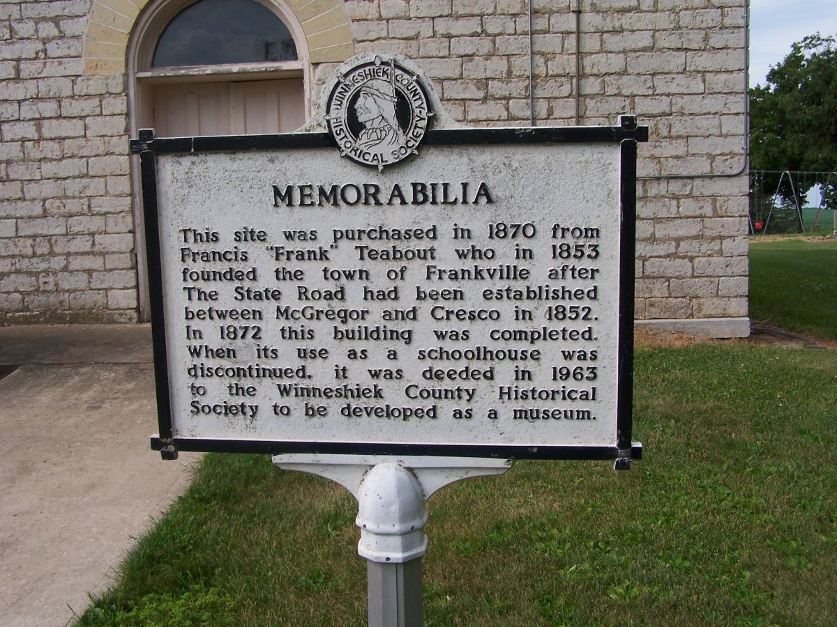 Frankville Stone School Informational Sign